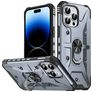 Mobigear Armor Ring iPhone 14 Pro Max Hülle Hardcase Backcover Stoßfest mit Ringhalter - Grau