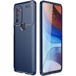 Mobigear Racing Motorola Moto G71 5G Hülle Flexibles TPU Backcover - Blau