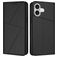 Mobigear Frosted Flip iPhone 17 Hülle Klapphülle Geldbörse - Schwarz