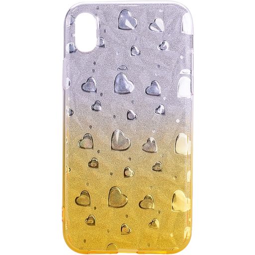Mobigear Design iPhone XS Hülle Flexibles TPU Backcover - Hearts