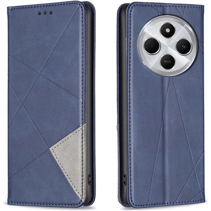 Mobigear Rhombus Slim Xiaomi Redmi 14C Klapphülle - Blau