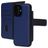 Mobiparts iPhone 16 MagSafe Hülle Echtes Leder Abnehmbare 2in1 Klapphülle Geldbörse - Blau