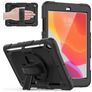 Mobigear SureGrip Xtreme iPad 9 (2021) Hülle Kunststoff,Silikon Backcover + Stifthalter + Schulterträger + Ständer - Schwarz