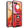 Mobigear Armor Ring Motorola Razr 50 Ultra Hülle Hardcase Backcover Stoßfest mit Ringhalter - Rot