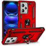 Mobigear Armor Ring Xiaomi Redmi Note 12 Pro Plus Hülle Hardcase Backcover Stoßfest mit Ringhalter - Rot