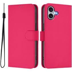Mobigear Urban Wallet iPhone 16 Plus Klapphülle Portemonnaie - Magenta