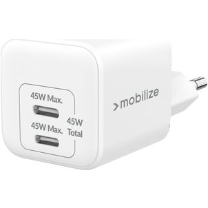 Mobilize Wall Charger Dual USB / USB-C Power Delivery 45W - Weiß