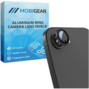 Mobigear Single iPhone 16e Panzerglas Gehärtetes Glas Kameralinsen Schutz - Hüllenfreundlich - Schwarz