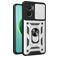 Mobigear Armor Ring Cam Slide Xiaomi Redmi 10 5G Hülle Hardcase Backcover Stoßfest mit Ringhalter und Kamera Slider - Silber