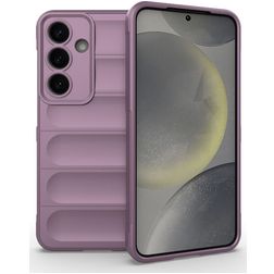 Mobigear Bumpy Samsung Galaxy S25 Hülle Flexibles TPU Backcover - Lila