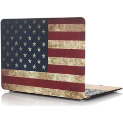 Mobigear Design MacBook 12 Zoll (2015-2017) Hardcase Hülle MacBook Case - US Flag - Model A1534