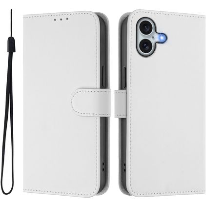 Mobigear Urban Wallet iPhone 16 Plus Hülle Klapphülle Geldbörse - Weiß