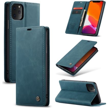 Caseme 013 iPhone 11 Pro Hülle Klapphülle Geldbörse - Blau