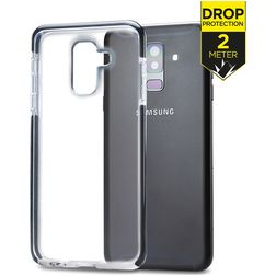 Mobilize Shatterproof Samsung Galaxy A6 Plus (2018) Hülle Hardcase Backcover Stoßfest - Transparent / Schwarz