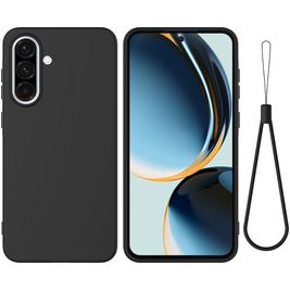 Mobigear Rubber Touch Samsung Galaxy A37 Silikon Hülle Backcover - Schwarz