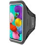 Mobiparts Comfort Fit Handyhalterung Joggen Samsung Galaxy A51 Sporthülle Neopren Sportarmband - Schwarz