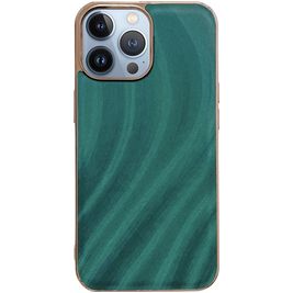 Mobigear Wavy iPhone 14 Pro Hülle Hardcase Backcover - Grün