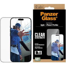 PanzerGlass Ultra-Wide Fit iPhone 17 Pro Max Gehärtetes Glas Displayschutz - Hüllenfreundlich