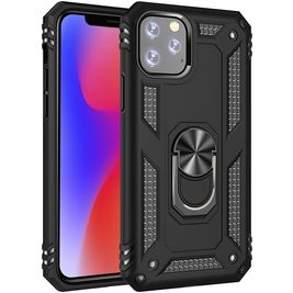 Mobigear Armor Ring iPhone 11 Pro Hülle Hardcase Backcover Stoßfest mit Ringhalter - Schwarz