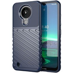 Mobigear Groove Nokia 1.4 Hülle Flexibles TPU Backcover - Blau