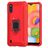 Mobigear Armor Ring Samsung Galaxy A01 Hülle Flexibles TPU Backcover Stoßfest mit Ringhalter - Rot