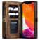 Caseme 008 iPhone 12 Mini Hülle Abnehmbare 2in1 Klapphülle Geldbörse - Braun
