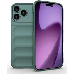 Mobigear Bumpy iPhone 18 Pro Max Hülle Flexibles TPU Backcover - Grün