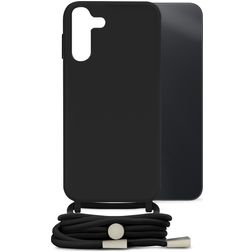 Mobilize Lanyard Gelly Samsung Galaxy A14 Flexibles TPU Handykette - Schwarz