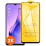Mobigear Premium OPPO A31 Panzerglas Gehärtetes Glas Displayschutz - Hüllenfreundlich - Schwarz (2er Pack)