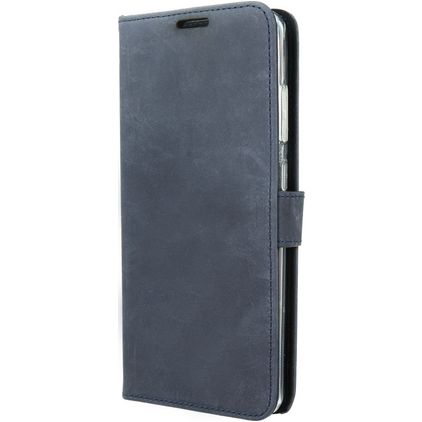 Valenta Classic Samsung Galaxy S20 Plus Hülle Echtes Leder Klapphülle Geldbörse - Blau