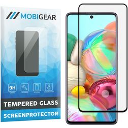 Mobigear Premium Samsung Galaxy A71 Panzerglas Gehärtetes Glas Displayschutz - Hüllenfreundlich - Schwarz