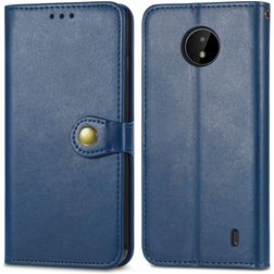 Mobigear Snap Button Nokia G50 Hülle Klapphülle Geldbörse - Blau