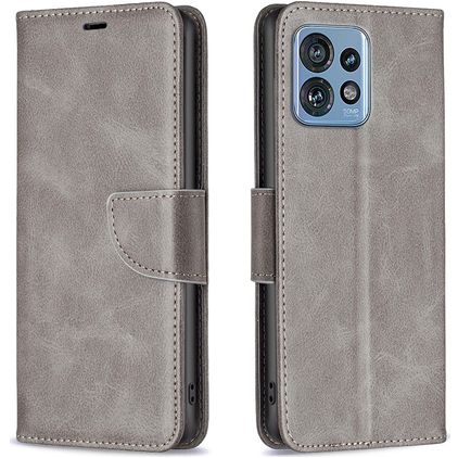 Mobigear Excellent Motorola Edge 40 Pro Hülle Klapphülle Geldbörse - Grau