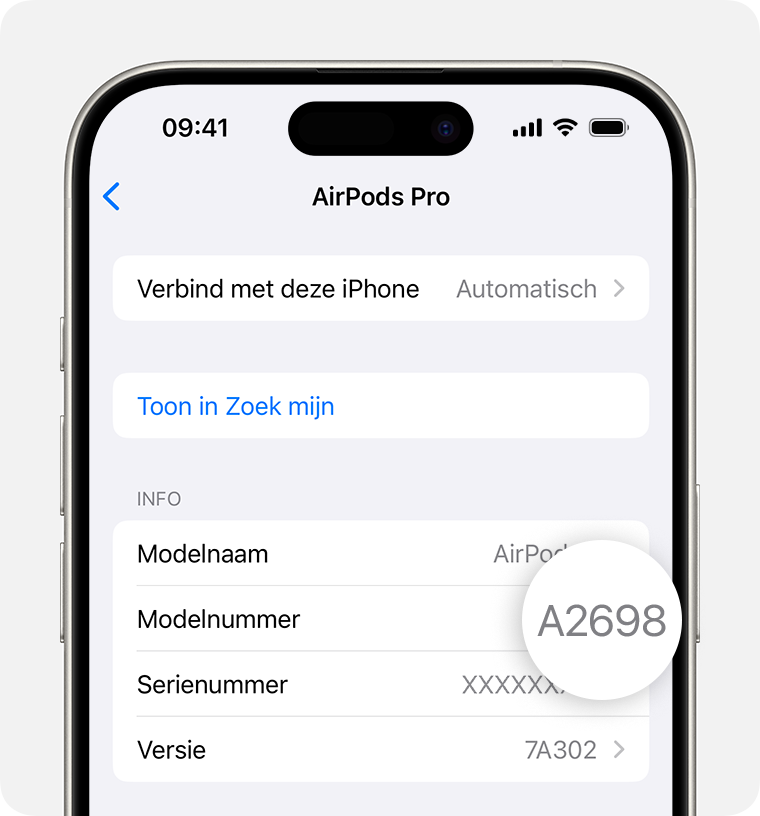 Wie findest du die Modellnummer deiner AirPods?