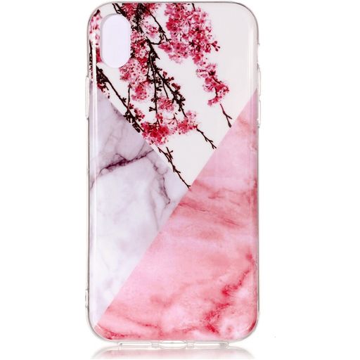 Mobigear Marble iPhone XS Max Hülle Flexibles TPU Backcover - Blühen