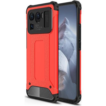 Mobigear Outdoor Xiaomi Mi 11 Ultra Hardcase Backcover Shockproof - Rot