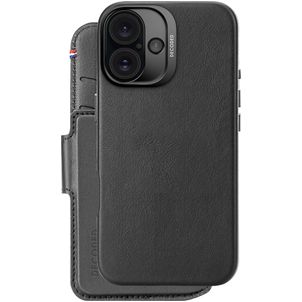 Decoded Detachable Wallet iPhone 16 MagSafe Hülle Echtes Leder Abnehmbare 2in1 Klapphülle Geldbörse - Schwarz