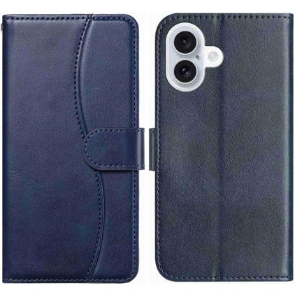 Mobigear S Line iPhone 17 Hülle Klapphülle Geldbörse - Marineblau