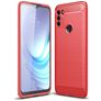 Mobigear Brushed Motorola Moto G50 Hülle Flexibles TPU Backcover - Rot