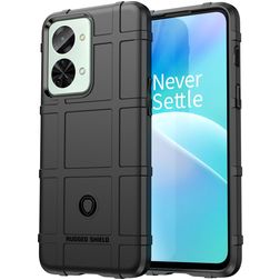 Mobigear Rugged Shield OnePlus Nord 2T 5G Hülle Flexibles TPU Backcover Stoßfest - Schwarz