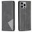 Mobigear Rhombus Slim iPhone 15 Pro Max Hülle Klapphülle - Schwarz