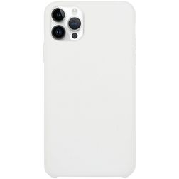 Mobigear Rubber Touch iPhone 15 Pro Silikon Hülle Backcover - Weiß