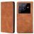 Mobigear Retro Slim Vivo X80 Pro Hülle Klapphülle Geldbörse - Cognac