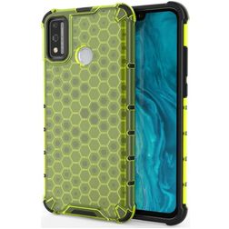 Mobigear Honeycomb HONOR 9X Lite Hülle Hardcase Backcover Stoßfest - Grün