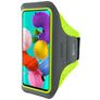 Mobiparts Comfort Fit Handyhalterung Joggen Samsung Galaxy A51 Sporthülle Neopren Sportarmband - Neon Green