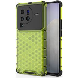 Mobigear Honeycomb Vivo X80 Pro Hülle Hardcase Backcover Stoßfest - Grün