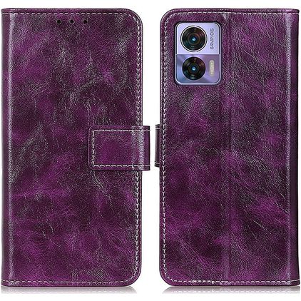 Mobigear Basic Motorola Edge 30 Neo Hülle Klapphülle Geldbörse - Lila