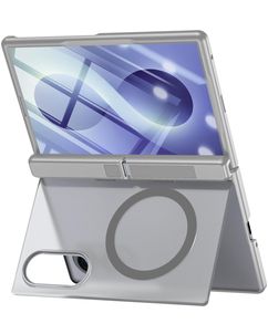 Mobigear Kickstand Samsung Galaxy Z Fold 8 MagSafe Hülle Hardcase Backcover Stoßfest mit Ständer - Grau