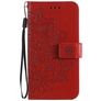 Mobigear Flowers OPPO A54 5G Hülle Klapphülle Geldbörse - Rot