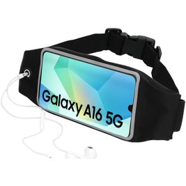 Mobiparts Comfort Fit Belt Handyhalterung Joggen Samsung Galaxy A16 Sporthülle Neopren Gürtel - Schwarz